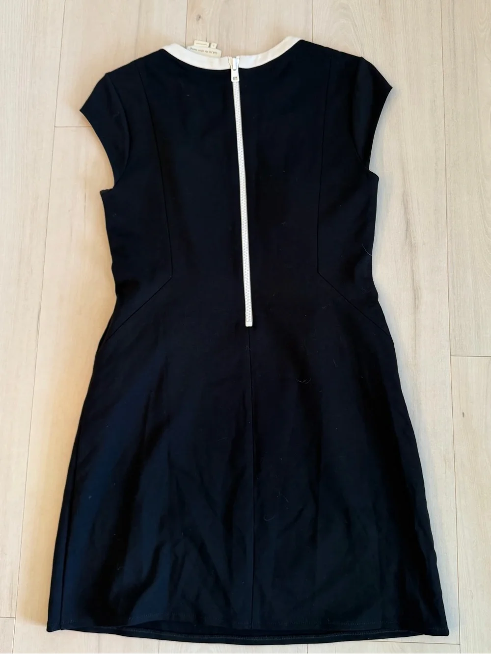 kate spade Black Mini Dress with White Neck Trim